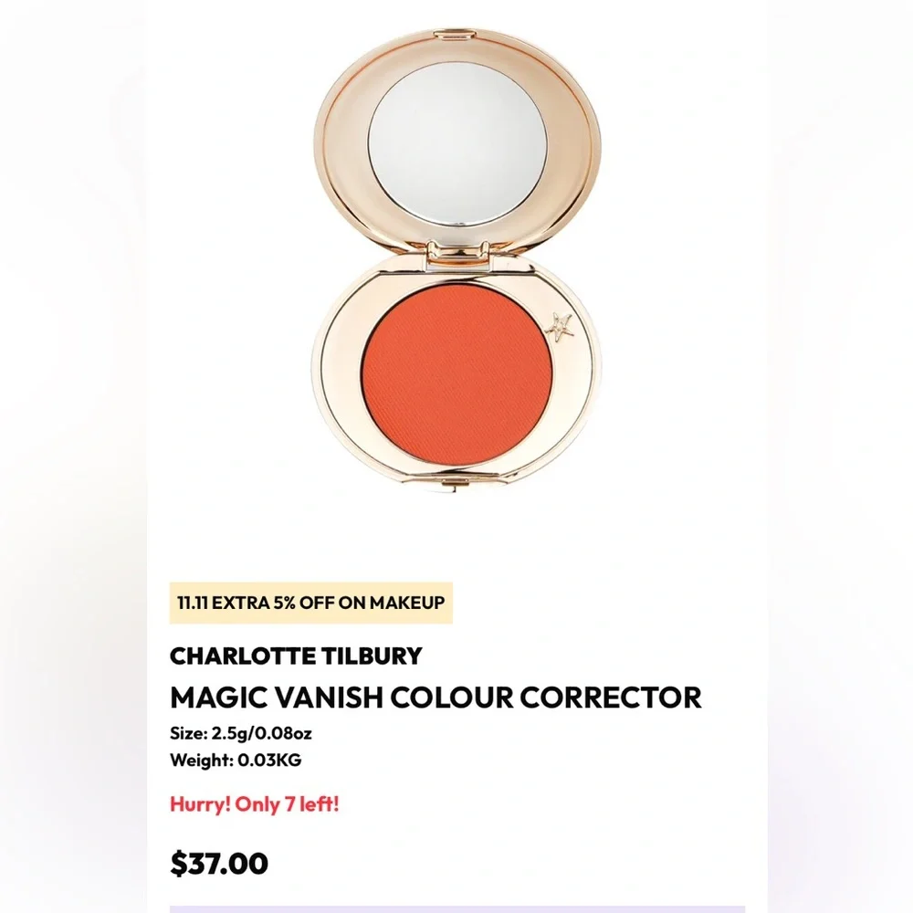 Charlotte undereye, conceals and smooths
